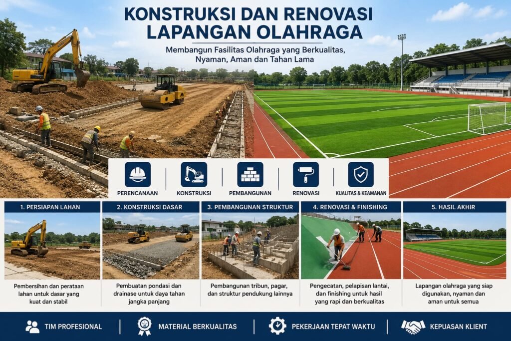 Kontraktor Renovasi Lapangan Bandung Jasa Renovasi Lapangan Olahraga Bandung Murah