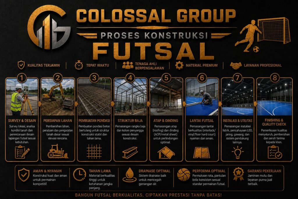Konstruksi Lapangan Futsal Profesional